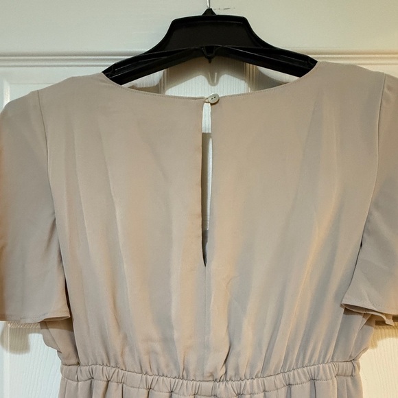 Show Me Your MuMu Emily Empire Flutter Sleeve Maxi Dress tan color - Picture 4 of 7